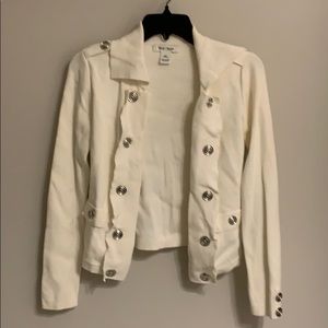 White House Black Market White Sweater